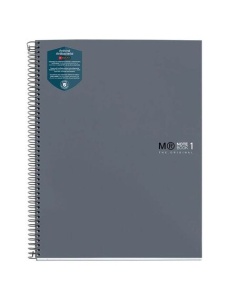 Caiet cu spirala A4, 80 file, matematica, grafit, MIQUELRIUS Antibacterial