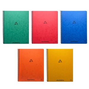 Caiet cu spirala A5, 60 file, matematica, AURORA Buroclass
