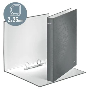 Caiet mecanic A4, 2 inele, 25mm, alb, LEITZ WOW - Img 3