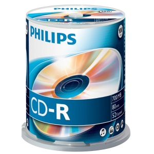 CD-R PHILLIPS, 700MB, 100 buc/cutie