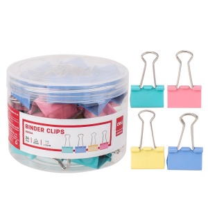 Clips color 32 mm, 24 buc./cutie, DELI