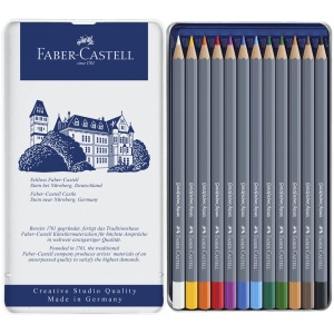 Creioane colorate FABER-CASTELL Goldfaber Aqua, 12 culori/set - Img 1
