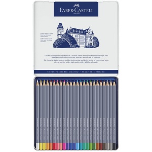 Creioane colorate FABER-CASTELL Goldfaber Aqua 24 culori/set