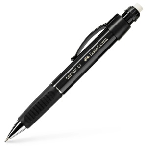 Creion mecanic, varf 0.7 mm, negru, Grip Plus 1307 FABER-CASTELL
