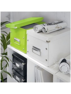 Cutie depozitare mare, 320x310x360 mm, carton, verde, LEITZ WOW Click&Store Cub - Img 3