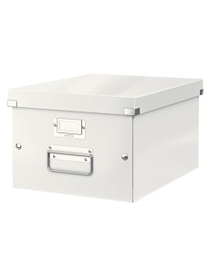Cutie depozitare medie, 369x281x200 mm, carton, alb, LEITZ Click&Store