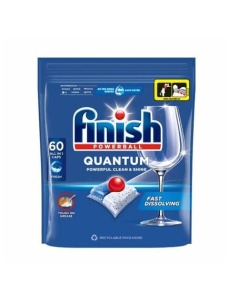 Detergent capsule pentru masina de spalat vase Quantum Finish Lemon, 60 buc/set