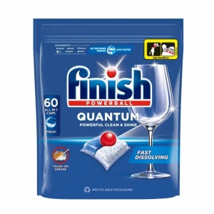 Detergent capsule pentru masina de spalat vase Quantum Finish Lemon, 60 buc/set