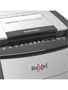 Distrugator documente automat REXEL Optimum AutoFeed+ 600M, micro cross-cut, 600 coli - Img 3