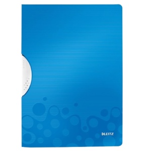 Dosar plastic, cu clema, A4, albastru, LEITZ WOW ColorClip