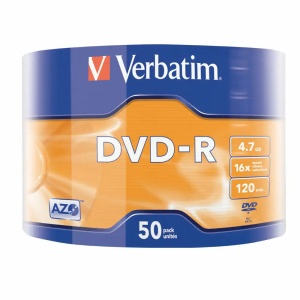DVD-R VERBATIM, 16x, 4.7 GB, 50 buc/set