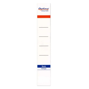 Etichete pentru biblioraft, 5 cm, 10 buc/set, alb, OPTIMA