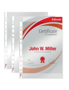 File protectie cristal, 105 microni, 100 buc/cutie ESSELTE - Img 4