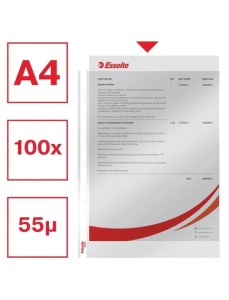 File protectie cristal, A4, 55 microni, 100 buc/cutie ESSELTE - Img 4