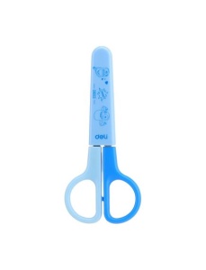 Foarfeca copii 12 cm, cu protectie plastic, DELI - Img 5
