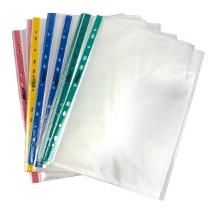 Folii cu margine color, 50 microni, 100 buc/set, EVOffice - Img 2