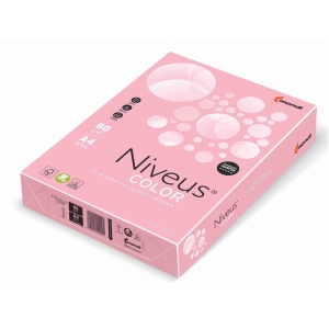 Hartie colorata A4, 80 g/mp, 500 coli/top, roz pal, NIVEUS