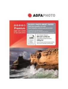 Hartie foto inkjet lucioasa AGFA Premium, 13x18 cm, 240 g/mp, 100 coli/top