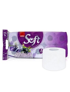 Hartie igienica parfumata SANO Soft, 3 straturi, 10 role/set