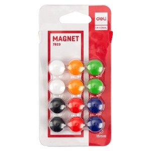 Magneti whiteboard 15mm, 12 buc/set, DELI