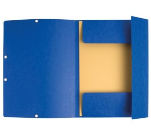 Mapa carton plastifiat, cu elastic, A4, albastru, EXACOMPTA - Img 2