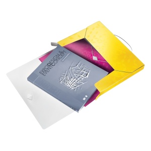 Mapa de plastic, cu burduf 30mm, galben, LEITZ WOW Jumbo - Img 3