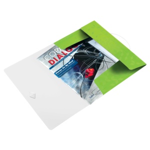 Mapa plastic cu elastic, A4, verde, LEITZ WOW - Img 2