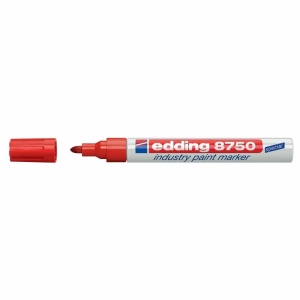 Marker cu vopsea industrial, 2-4 mm, rosu, EDDING 8750