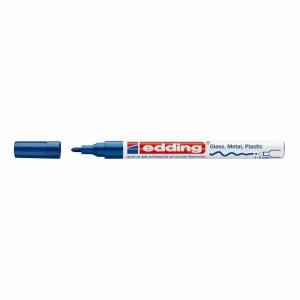 Marker cu vopsea, varf 1-2 mm, albastru, EDDING 751