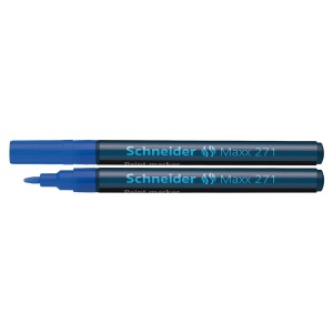 Marker cu vopsea, varf 1-2 mm, albastru, SCHNEIDER Maxx 271