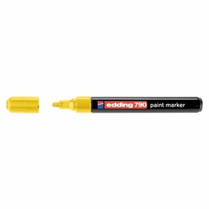 Marker cu vopsea, varf 2-3 mm, galben, EDDING 790