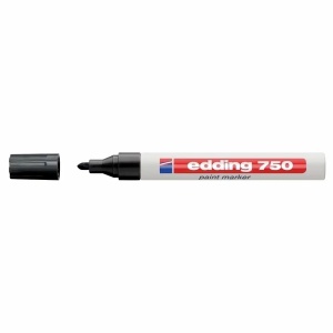 Marker cu vopsea, varf 2-4 mm, negru, EDDING 750