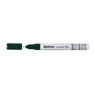 Marker cu vopsea, varf rotund 1-2mm, verde, Optima Paint 3713