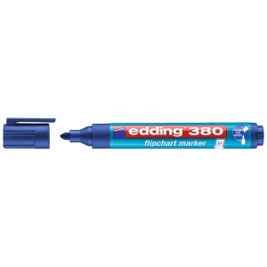 Marker pentru flipchart, varf rotund, albastru, EDDING 380