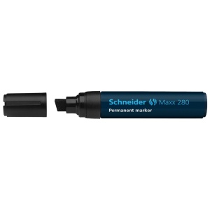 Marker permanent varf tesit, negru, SCHNEIDER Maxx 280