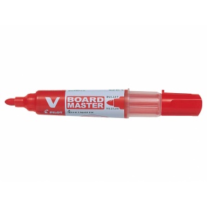 Marker tabla reincarcabil, varf rotund, rosu, Vboard PILOT