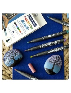 Markere pentru decoratiuni 8+1 culori metalice/set CENTROPEN - Img 2