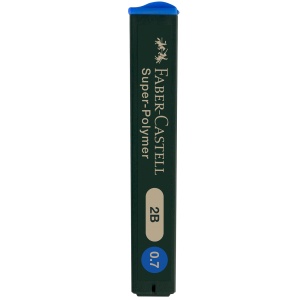 Mine creion mecanic, 0,7mm, 2B, 12 buc/set, Super-Polymer FABER-CASTELL
