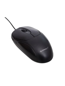Mouse cu fir, negru, Q-Connect