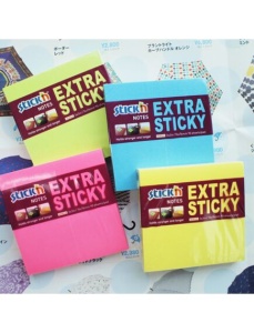 Notes autoadeziv extra-sticky 76x76 mm, 90 file, albastru, STICK'N Neon - Img 3