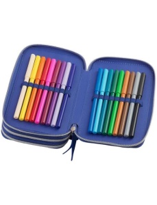 Penar echipat cu 44 piese, 3 fermoare, dinozaur, FABER-CASTELL - Img 2