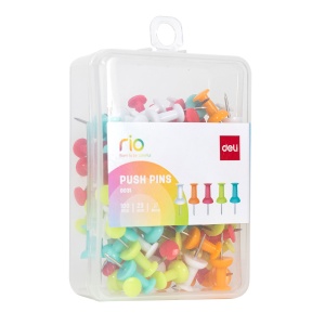 Pioneze panou pluta/texil, 100 buc/cutie, DELI