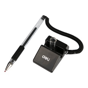 Pix cu suport adeziv si snur, 0.5 mm, negru, DELI - Img 2