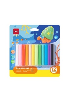 Plastilina 12 culori, 160 g, DELI