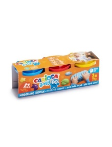 Plastilina, 3 culori/set, 225 g CARIOCA Baby