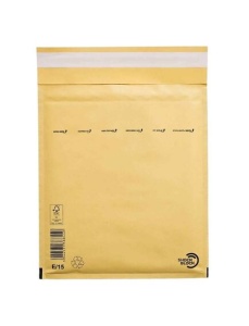 Plic antisoc E15, 220x265mm (interior), kraft, siliconic, 100 buc./cutie