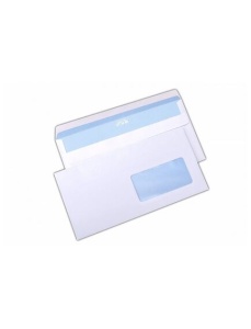 Plic DL alb autoadeziv fereastra dreapta, 110x220 mm, 1000 buc./cutie