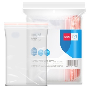 Pungi ziplock, 190 x 140 mm, 100 buc./set, DELI