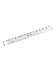 Rigla din plastic, 30 cm, transparent - Img 2