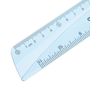 Rigla plastic 30 cm, albastru, DELI - Img 3